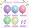 Pastel Balloons, Pastel party Balloons 50pcs 12 inch Colorful Rainbow Balloon Macaron Latex Balloons for Easter Birthday Baby Shower Rainbow Party Anniversary Party Decorations